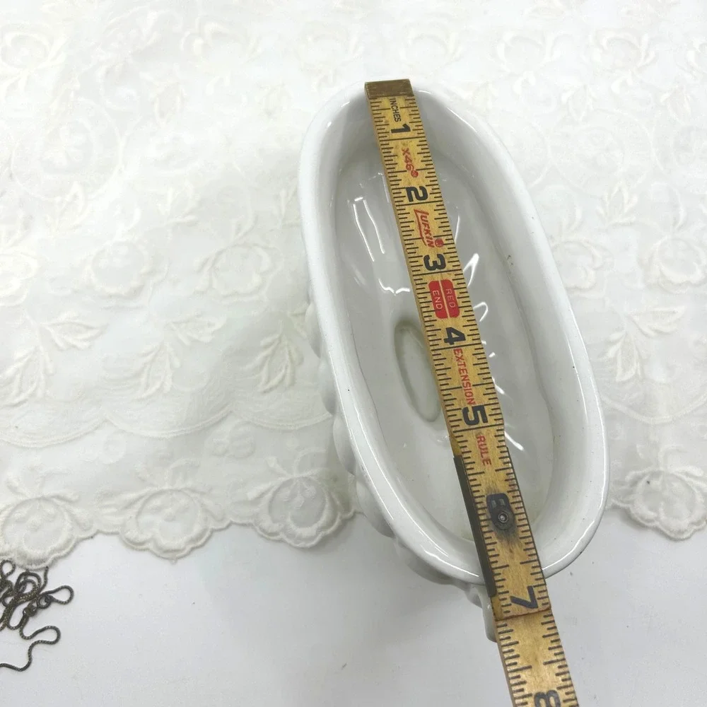 Vintage White Classic Design Italy Planter Ceramic Spanish Studio MCM